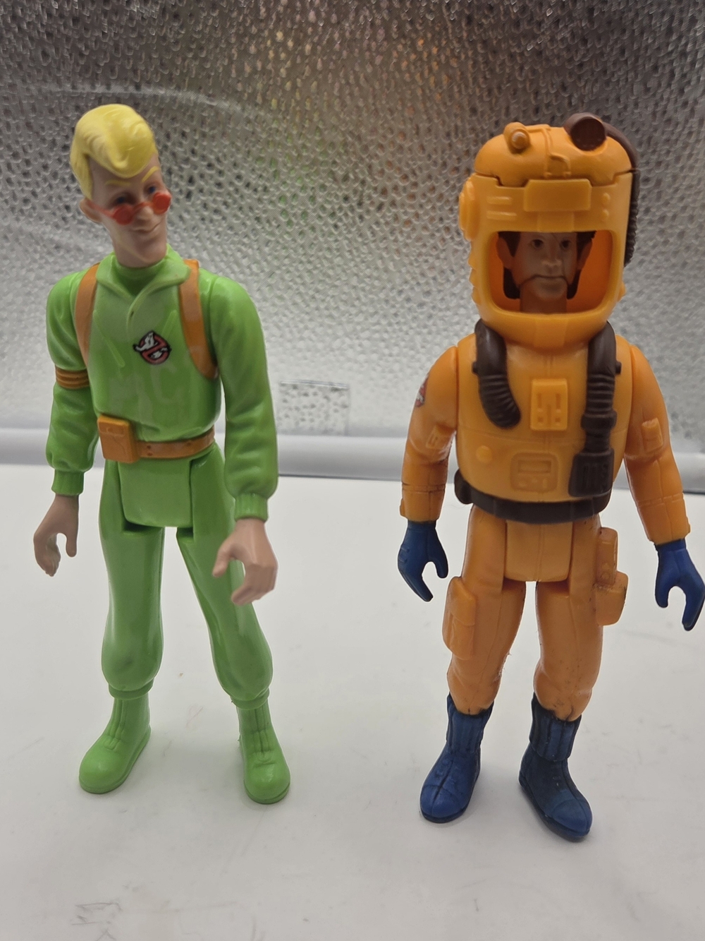 Vintage 1998 Kenner "The Real Ghostbusters" Blue And Green Figurines..